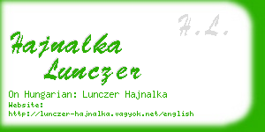 hajnalka lunczer business card